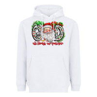 White with god all things are possible santa Heavyweight Hoodie - CowhideDigitalArt