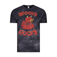 Cloud Black spooky devil rubber duck halloween Vintage Tee - longCreatives