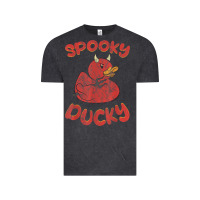 Vintage Black spooky devil rubber duck halloween Vintage Tee - longCreatives