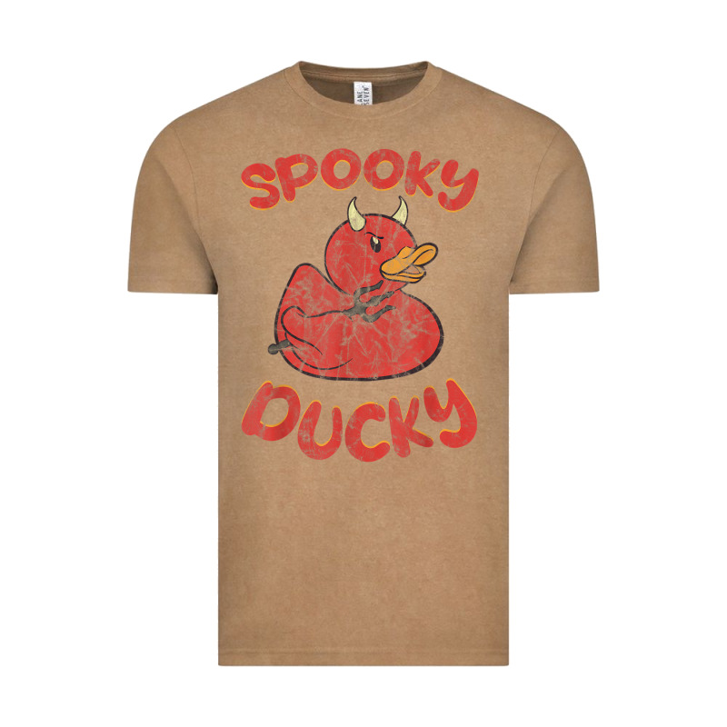 Spooky Devil Rubber Duck Halloween Vintage Tee by longCreatives | Teevron