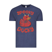 Vintage Denim spooky devil rubber duck halloween Vintage Tee - longCreatives