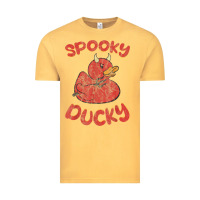 Vintage Mustard spooky devil rubber duck halloween Vintage Tee - longCreatives