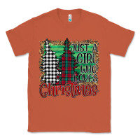 Copper Womens Just a Girl Who Loves Christmas Funny Classic Tee - Bettercallsaul