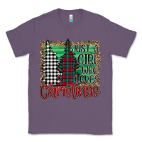 Lavender Womens Just a Girl Who Loves Christmas Funny Classic Tee - Bettercallsaul