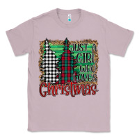 Lilac Womens Just a Girl Who Loves Christmas Funny Classic Tee - Bettercallsaul