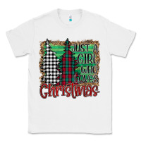 White Womens Just a Girl Who Loves Christmas Funny Classic Tee - Bettercallsaul