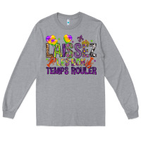 Heather Grey Loissez les bon temps rouler with balloon Long Sleeve Tee - HowdyJamesFarm