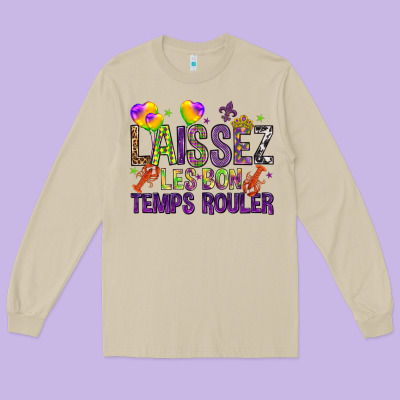 Loissez Les Bon Temps Rouler With Balloon Long Sleeve Tee Designed By Howdyjamesfarm