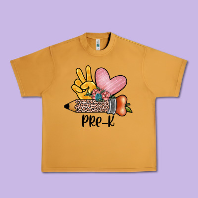 Peace Love Pre K Urban Heavy Tee Designed By Jahusdesignshop