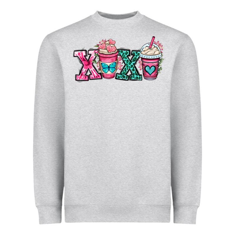 Xoxo Coffee Cups Heavyweight Sweatshirt by OliviaCreatesArt | Teevron