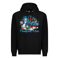 Black christmas vibes Premium Hoodie - FaDigitalArtStudio