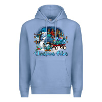 Colony Blue christmas vibes Premium Hoodie - FaDigitalArtStudio