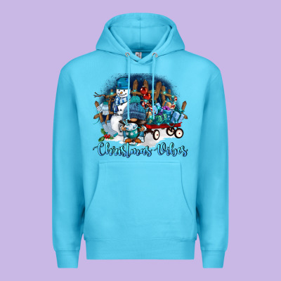 Christmas Vibes Premium Hoodie Designed By Fadigitalartstudio