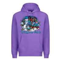 Purple christmas vibes Premium Hoodie - FaDigitalArtStudio
