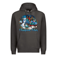 Smoke christmas vibes Premium Hoodie - FaDigitalArtStudio
