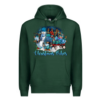 Sports Green christmas vibes Premium Hoodie - FaDigitalArtStudio