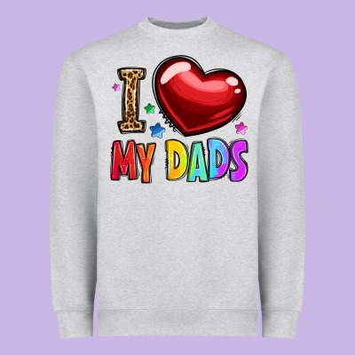 I Love My Dads Heavyweight Sweatshirt Designed By Oliviacreatesart