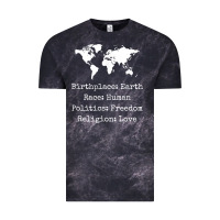 Cloud Black birthplace earth race human politics freedom religion love t shirt Vintage Tee - longCreatives