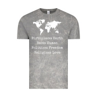 Cloud Rock birthplace earth race human politics freedom religion love t shirt Vintage Tee - longCreatives