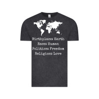 Vintage Black birthplace earth race human politics freedom religion love t shirt Vintage Tee - longCreatives