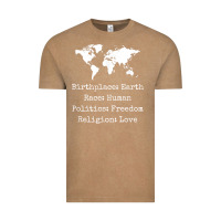 Vintage Coffee birthplace earth race human politics freedom religion love t shirt Vintage Tee - longCreatives