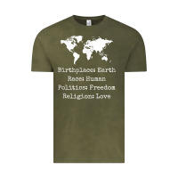 Vintage Olive birthplace earth race human politics freedom religion love t shirt Vintage Tee - longCreatives