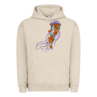 Pigment French Oak light purple jellyfish and floral Urban Hoodie - BarkalooDesign