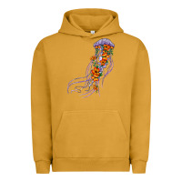 Pigment Peanut Butter light purple jellyfish and floral Urban Hoodie - BarkalooDesign