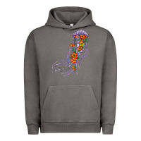 Pigment Tornado light purple jellyfish and floral Urban Hoodie - BarkalooDesign