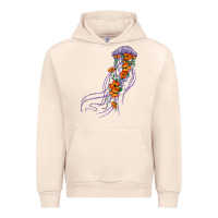 Sandshell light purple jellyfish and floral Urban Hoodie - BarkalooDesign