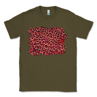 Army Green pink leopard background Classic Tee - RanaPortraitStore