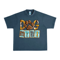 Midnight Navy Dog Mini with Paw Urban Heavy Tee - texasbilliewilder