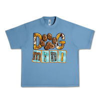 Pebble Blue Dog Mini with Paw Urban Heavy Tee - texasbilliewilder