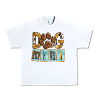 White Dog Mini with Paw Urban Heavy Tee - texasbilliewilder