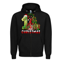 Black first christmas Zipper Hoodie - FaDigitalArtStudio