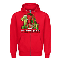 Red first christmas Zipper Hoodie - FaDigitalArtStudio