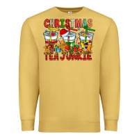 Antique Gold Christmas tea junkie Premium Sweatshirt - CowhideDigitalArt