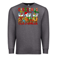 Charcoal Heather Christmas tea junkie Premium Sweatshirt - CowhideDigitalArt