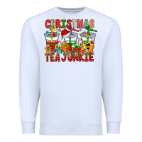 White Christmas tea junkie Premium Sweatshirt - CowhideDigitalArt