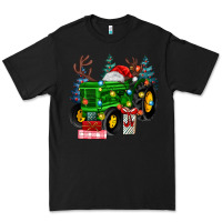 Black farm tractor christmas Premium Tee - MaliasSmallBusiness