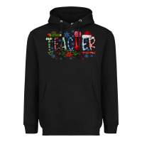 Black Teacher Christmas Heavyweight Hoodie - CowhideDigitalArt