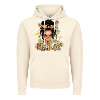 Vintage Artic Black Hair Believe Praying Caucasian Messy Bun Vintage Hoodie - texasbilliewilder