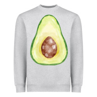 Heather Grey half avocado fa element Heavyweight Sweatshirt - FaDigitalArtStudio