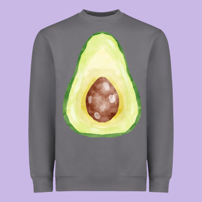 Half Avocado Fa Element Heavyweight Sweatshirt Designed By Fadigitalartstudio