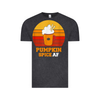 Vintage Black pumpkin spice af retro vintage background happy halloween Vintage Tee - longCreatives