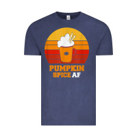 Vintage Denim pumpkin spice af retro vintage background happy halloween Vintage Tee - longCreatives