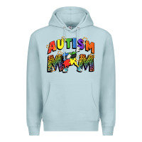 Blue Mist Autism mom Premium Hoodie - FaDigitalArtStudio