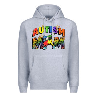 Heather Grey Autism mom Premium Hoodie - FaDigitalArtStudio