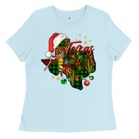Christmas Texas Map Ladies Tee | Teevron