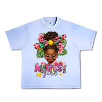 Grape Ice August Girl Afro Woman Summer Urban Heavy Tee - texasbilliewilder